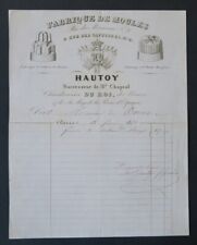 Invoice 1851 HAUTOY MOLD Cookware Tin English Illustrated Head 23