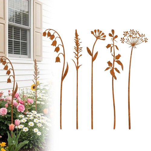 5pcs décoration jardin - jardin, métal