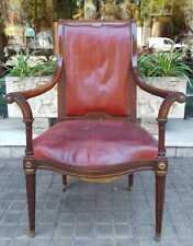 FAUTEUIL. BOIS D'ACAJOU. STYLE EMPIRE. ESPAGNE. VERS 1850.