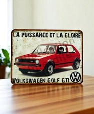 plaque métal vintage VW Golf