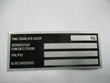 Nameplate Apal buggy kitcar 356 plate ID plate tag s64 speedster