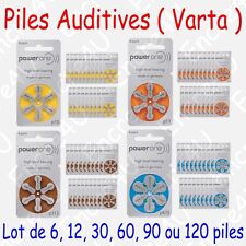Piles VARTA pour Appareil Auditif séries 10 13 312 675 Jaune Orange Marron Bleu