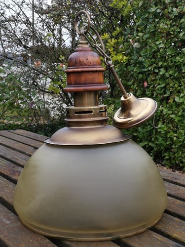 Lustre suspension bois et - suspension,
