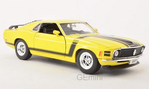 Ford mustang jaune 1970 - jaune, 1/24