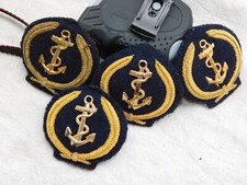  INSIGNE CASQUETTE MARINE BRODE MAIN CANNETILLE OR 