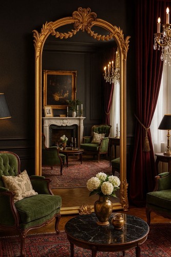 Grand miroir baroque - grand,