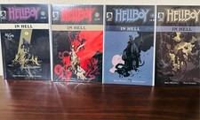 HELLBOY IN HELL #1, 2, 3, 4 SIGNED Mike Mignola Dark Horse 2012 Dave Stewart NM!