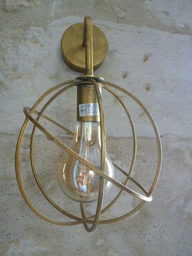 Applique métal forme globe - applique, en