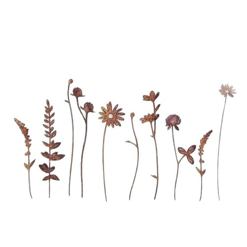Pièces piquets fleurs - 10,
