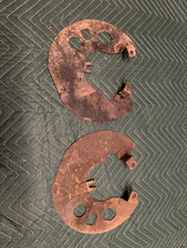 ORIGINAL TRIUMPH TR4A TR250 TR6 FRONT DISC BRAKE DUST SHIELD BACKING PLATES PAIR