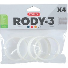 4 anneaux connecteur pour tube Rody couleur blanc taille ø 6 cm pour rongeur.
