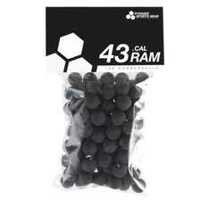 Cal. 43 Billes De Paintball / Gummigeschosse (100 Pièces) - NOIR