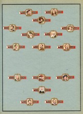 46 CIGAR RINGS - CELEBRITIES /