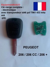 clé Peugeot 206 vierge avec électronique a programmé