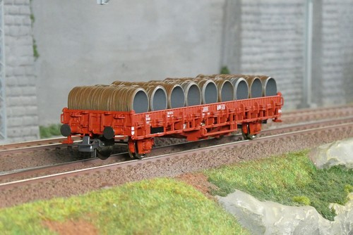 Wagon plat klms sncf - wagon, chargé
