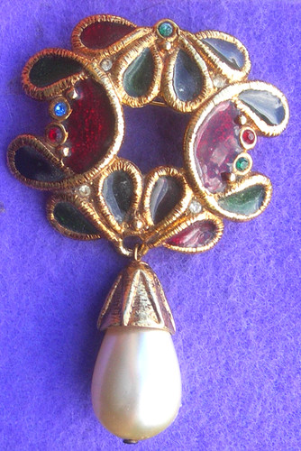 Vintage broche émail sur - vintage,