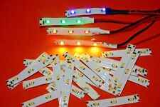 MODELING LOT of 20 Bands 3 LED Adhesive 12V 4 Colors MODELS PLAY LIMA MKD