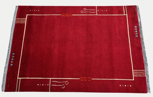 Tapis rouge indo népal - rouge,