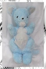 Doudou Peluche Kangourou Bleu