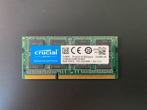 Barrette ram crucial 8gb - 8gb, ddr3l