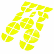 Emblème coins jaune fluo pour