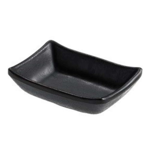 Assiette rectangulaire noire - assiette,