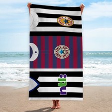Newcastle | Retro Three Shirt Design | Personalised Vintage Beach Towel