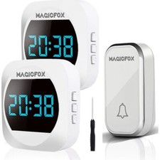 Sonnette sans Fil + Heure LED