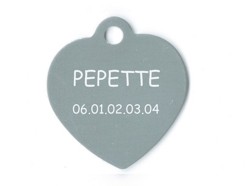 Medaille gravee chien chat - chien,