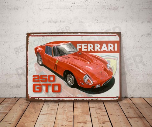 Plaque métal vintage ferrari - vintage,