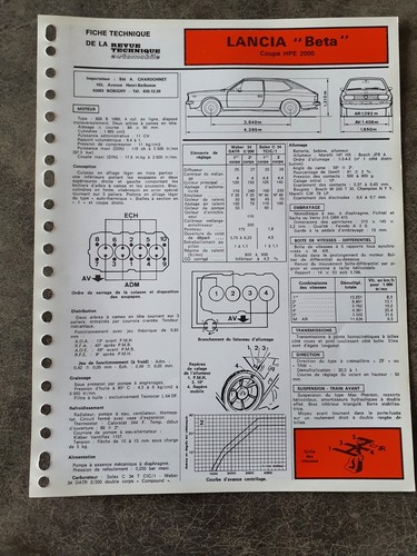 Fiche technique automobile - fiche,