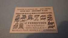 1890.Verheyden bamboo furniture (Brussels.advertising very good condition).