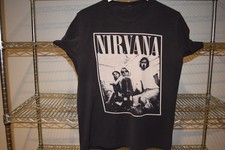 Nirvana 2013 Kurt Cobain Dave Grohl Krist Novoselic t shirt Medium M/L DAMAGE