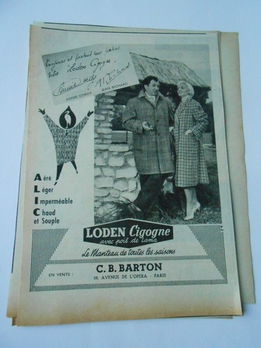 Publicité 1958 loden - publicité,