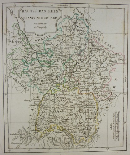 Carte ancienne alsace - ancienne, haut