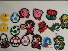 Pixel art, perle Hama. Mario, Kirby, Yoshi, Link de Zelda, Alex Kid etc... 