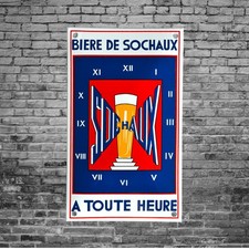 Plaque émaillée BIERE de