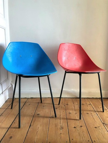 Paire chaises vintage - paire, de