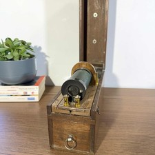 Antique Ruhmkorff Inductor - Induction Coil 19th Century Scientific Instrument »