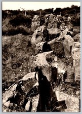 Cohaw Court Cairn Stones Cavan Ireland Black & White Vertical RPPC