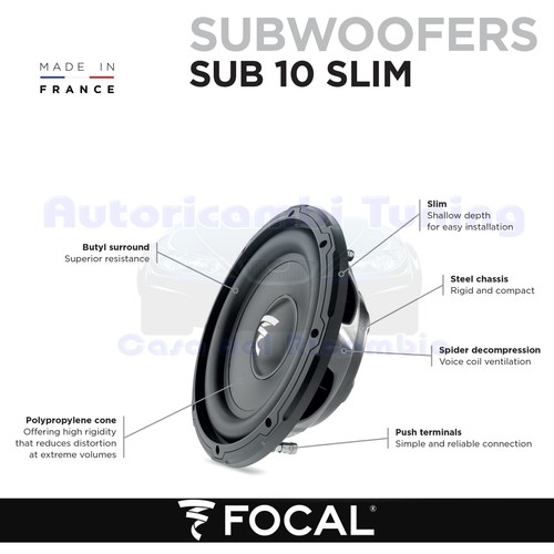 Subwoofer focal sub10 slim - slim, de