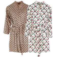 Ladies Dressing Gown Soft & Cosy Feel Velour Fleece Bathrobe Gift Uk Size M S L