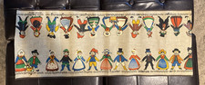 Danish Design Folk Art Table Runner Multicolor 33" X 12.5" Vintage Rectangular