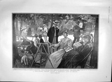 Old Antique Print 1903 Sketching Club Bruges Somaliland Aldershot Betts 20th