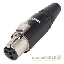 Rean Mini-Xlr 4-Pol Prise Femelle Par Neutrik Tiny Xlr Connecteur | Rt4fc-B