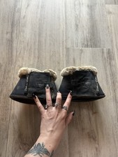 Navy Eskadron Platinum Sheepskin Lined Bell Boots Medium