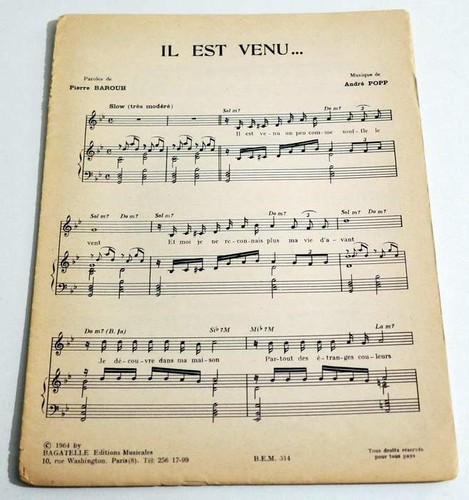 Partition vintage sheet music