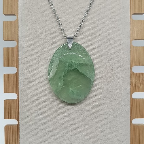 Fluorite verte pendentif - fluorite,