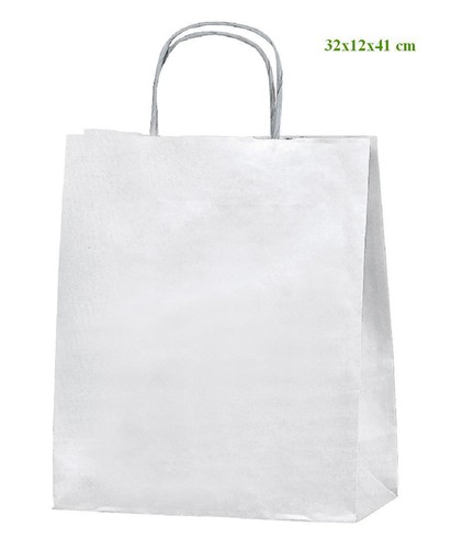 Sacs papier blanc kraft - 25,