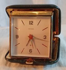 Ancien Réveil Voyage Collection Hour Lavigne Swiss Old Alarm Clock Pendulum